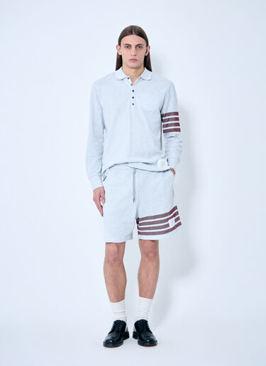四杠棉质短裤 Thom Browne 四杠棉质短裤 灰色 thb0158003