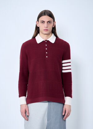 Thom Browne Four-Bar Rugby Knit Sweater Red thb0158005
