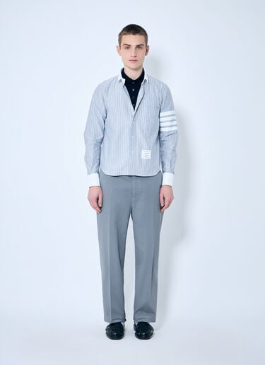 Thom Browne Striped Cotton Shirt Navy thb0159003