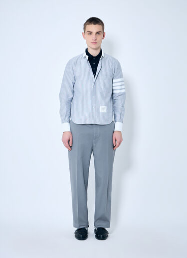 Striped Cotton Shirt Thom Browne Striped Cotton Shirt Navy thb0159003