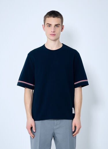 Thom Browne 면 럭비 스웨터  네이비 thb0159005