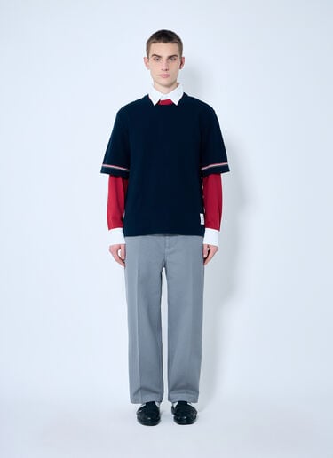 Thom Browne 면 럭비 스웨터  네이비 thb0159005