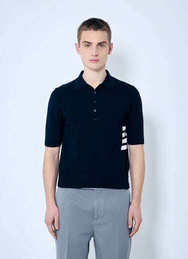 Thom Browne 针织短袖橄榄球球衣上衣 藏蓝色 thb0159006