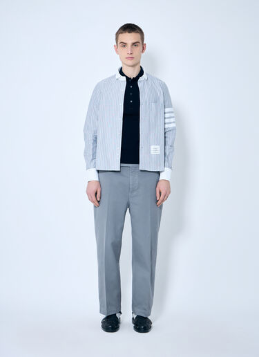 Knit Rugby Jersey Short Sleeve Top Thom Browne Knit Rugby Jersey Short Sleeve Top Navy thb0159006