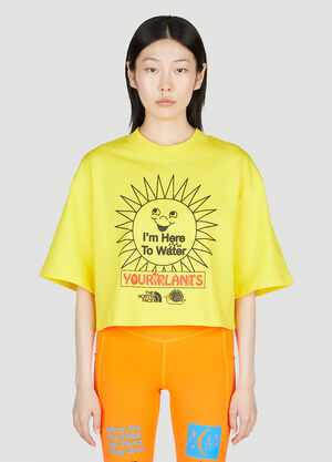 The North Face x Online Ceramics Cropped Print T-Shirt Yellow tnf0252054