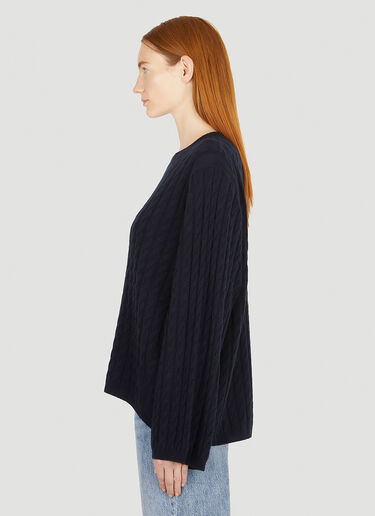 TOTEME Cable Knit Sweater Blue tot0251019