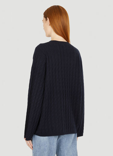 TOTEME Cable Knit Sweater Blue tot0251019