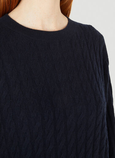 TOTEME Cable Knit Sweater Blue tot0251019