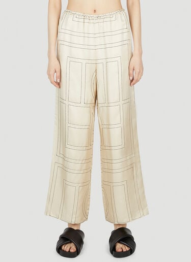 Monogram Pyjama Pants TOTEME Monogram Pyjama Pants Beige tot0251049
