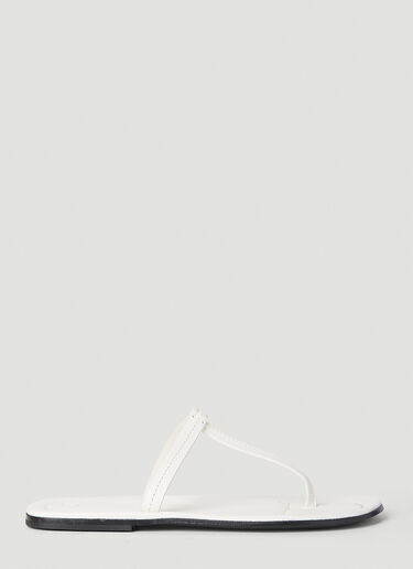 TOTEME T-Strap Sandals White tot0252019