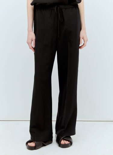 Fluid Drawstring Pants TOTEME Fluid Drawstring Pants Black tot0256008