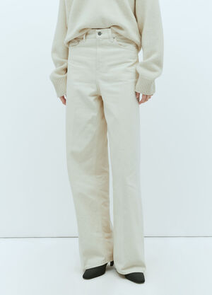 TOTEME Wide Leg Jeans Beige tot0256010