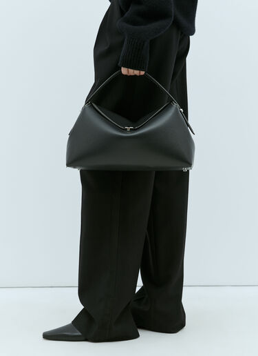 Tロック レザーハンドバッグ TOTEME Tロック レザーハンドバッグ ブラック tot0256038