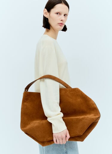 Suede Belted Tote Bag TOTEME Suede Belted Tote Bag Brown tot0257041