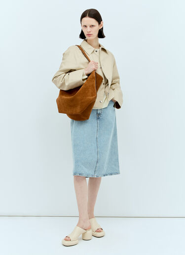 TOTEME Suede Belted Tote Bag Brown tot0257041