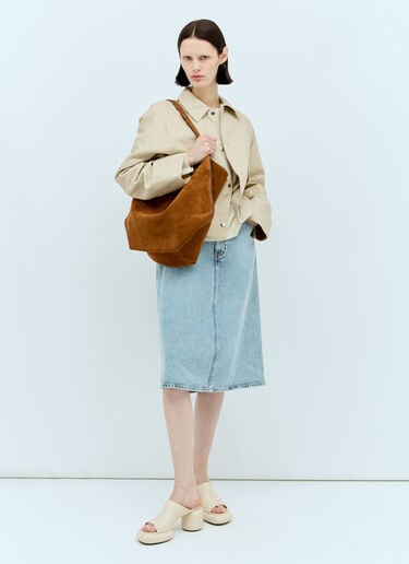 Suede Belted Tote Bag TOTEME Suede Belted Tote Bag Brown tot0257041