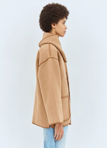 Embroidered Scarf Jacket TOTEME Embroidered Scarf Jacket Camel tot0258008