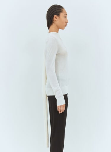 Draped-Scarf Wool-Blend Top TOTEME Draped-Scarf Wool-Blend Top Cream tot0258011