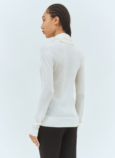 Draped-Scarf Wool-Blend Top TOTEME Draped-Scarf Wool-Blend Top Cream tot0258011