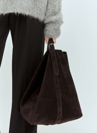Belted Suede Tote Bag TOTEME Belted Suede Tote Bag Brown tot0259018