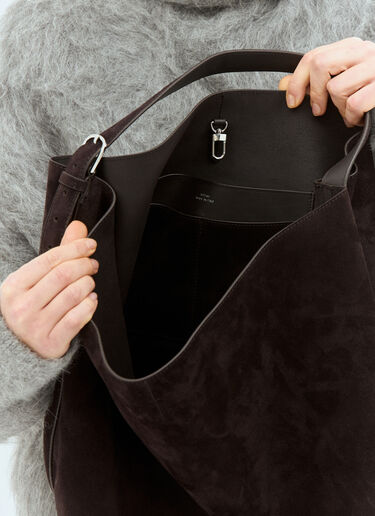 Belted Suede Tote Bag TOTEME Belted Suede Tote Bag Brown tot0259018