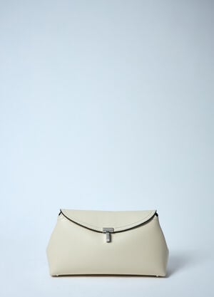 TOTEME T-락 가죽 클러치 화이트 tot0259020