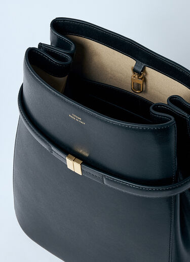 Leather Belted Bucket Bag TOTEME Leather Belted Bucket Bag Black tot0259028