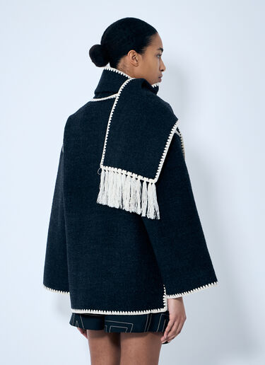 Embroidered Scarf Jacket TOTEME Embroidered Scarf Jacket Grey tot0259030