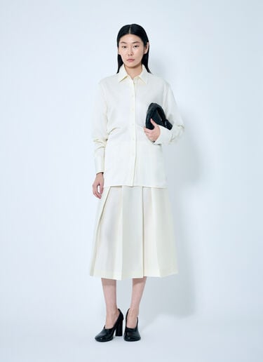 TOTEME Wool Silk Twinflower Skirt Cream tot0259036