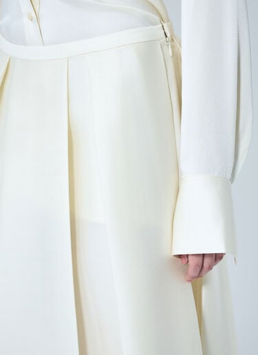 TOTEME Wool Silk Twinflower Skirt Cream tot0259036
