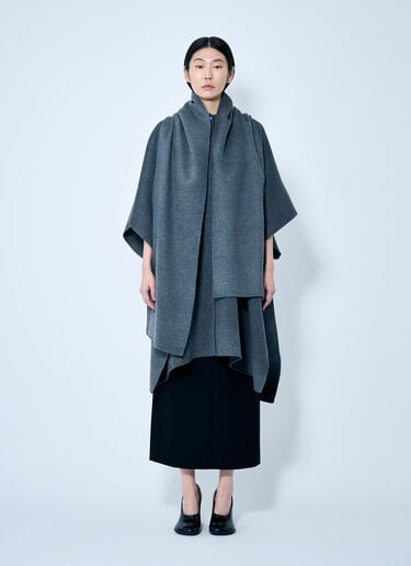 TOTEME Doublé Scarf Coat Grey tot0259040