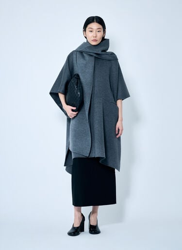 TOTEME Doublé Scarf Coat Grey tot0259040