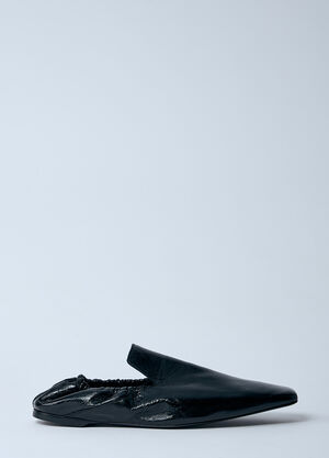 TOTEME Elastic Leather Loafers Black tot0260018