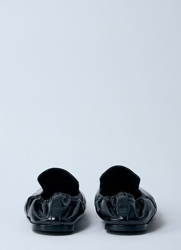 TOTEME Elastic Leather Loafers Black tot0260018