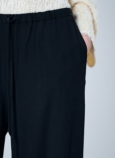 TOTEME Woven Drawstring Pants Black tot0260023