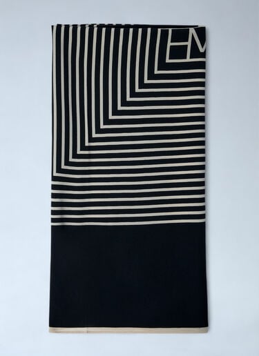 Monogram Silk Scarf TOTEME Monogram Silk Scarf Black tot0261002