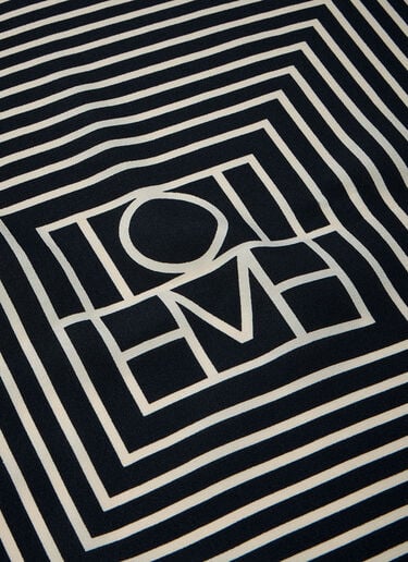 TOTEME Monogram Silk Scarf Black tot0261002