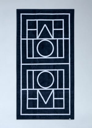 TOTEME Monogram Beach Towel Navy tot0261005