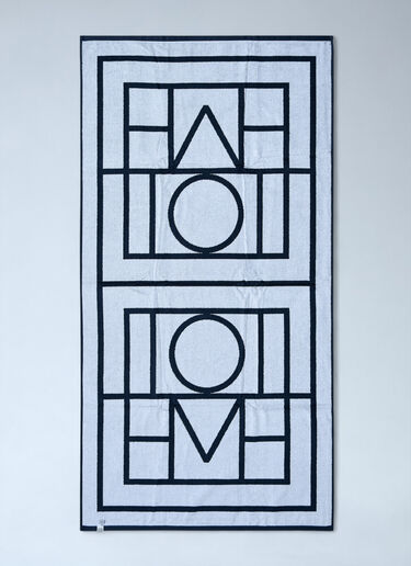 TOTEME 字母花押沙滩巾  藏蓝色 tot0261005