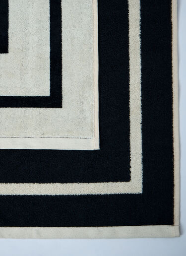 Monogram Beach Towel TOTEME Monogram Beach Towel Black tot0261008