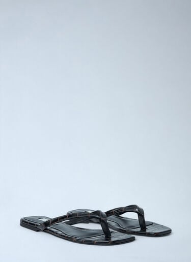 Croco-Embossed Flip Flops TOTEME Croco-Embossed Flip Flops Brown tot0261024