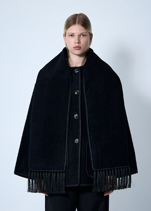 TOTEME Embroidered Scarf Jacket Black tot0261029