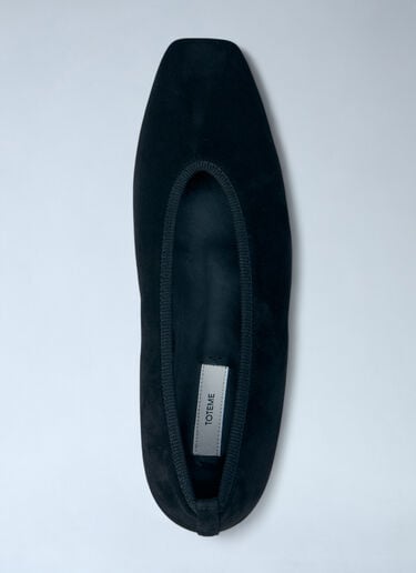 Minimalist Suede Ballerinas Flats TOTEME Minimalist Suede Ballerinas Flats Black tot0261037