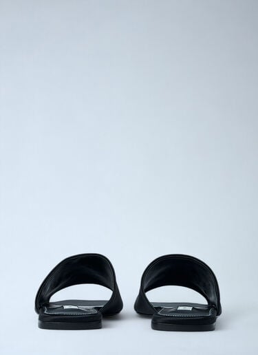 Satin Bandeau Slides TOTEME Satin Bandeau Slides Black tot0261053