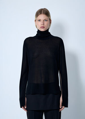 TOTEME Slit Sleeve Turtleneck Black tot0261068