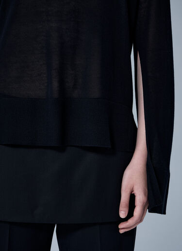 TOTEME Slit Sleeve Turtleneck Black tot0261068