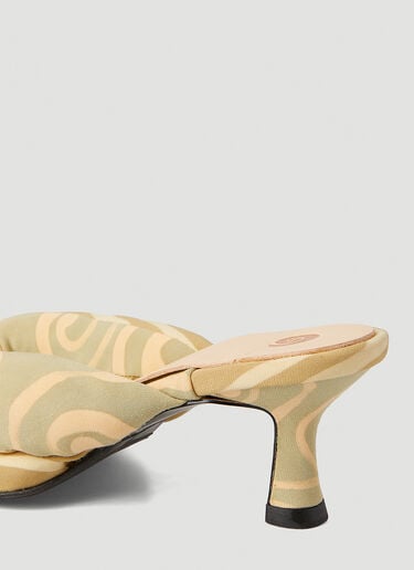 Patel Thong Kitten Heel Mules Ugo Paulon Patel Thong Kitten Heel Mules Yellow ugp0249002