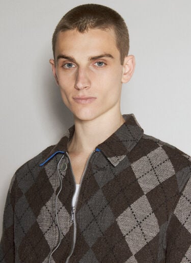 Argyle Wool Jacket UNDERCOVER Argyle Wool Jacket Brown und0154003