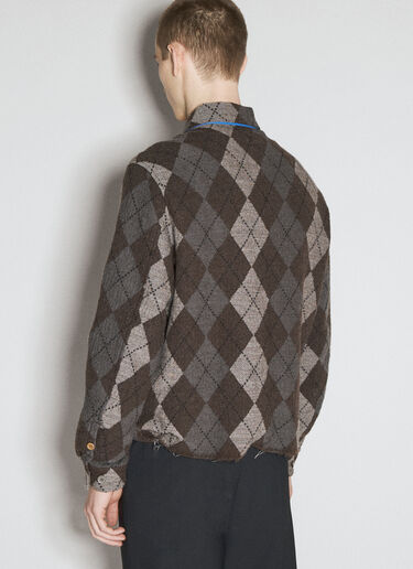 UNDERCOVER Argyle Wool Jacket Brown und0154003