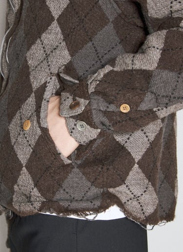Argyle Wool Jacket UNDERCOVER Argyle Wool Jacket Brown und0154003